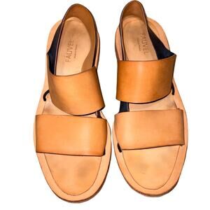Fauvel France Brown Leather Strappy Sandals     Size: EU 38 / US 8